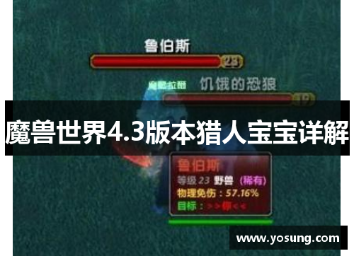 魔兽世界4.3版本猎人宝宝详解